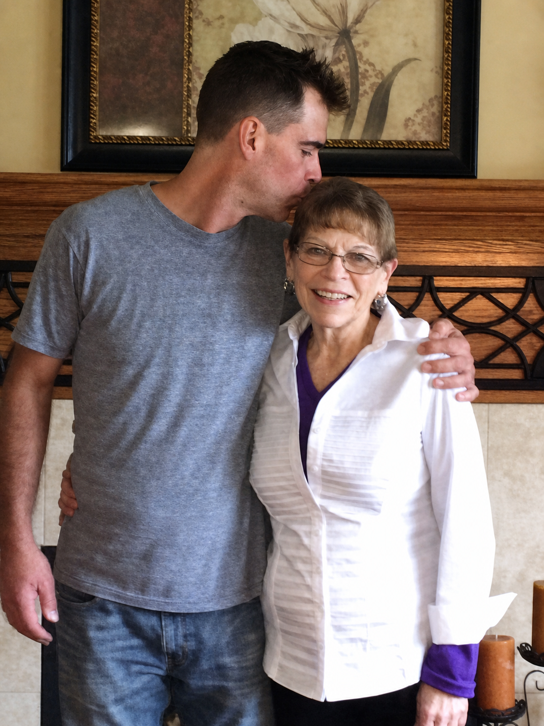 Matt Williams with his mother, Christine